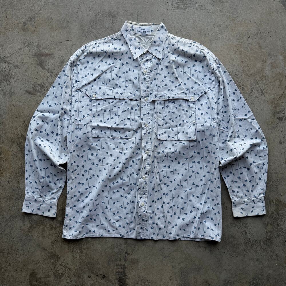 Vintage 80s Guess by Georges Marciano Western Shirt Mens M